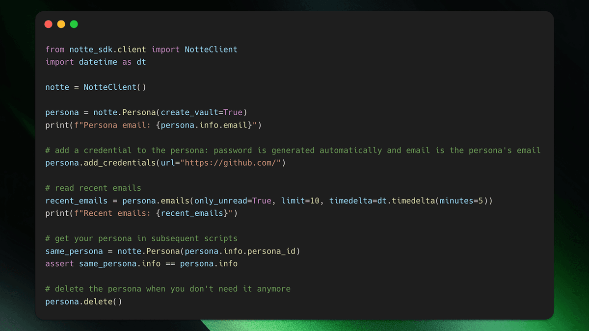 Agent Identities Code
