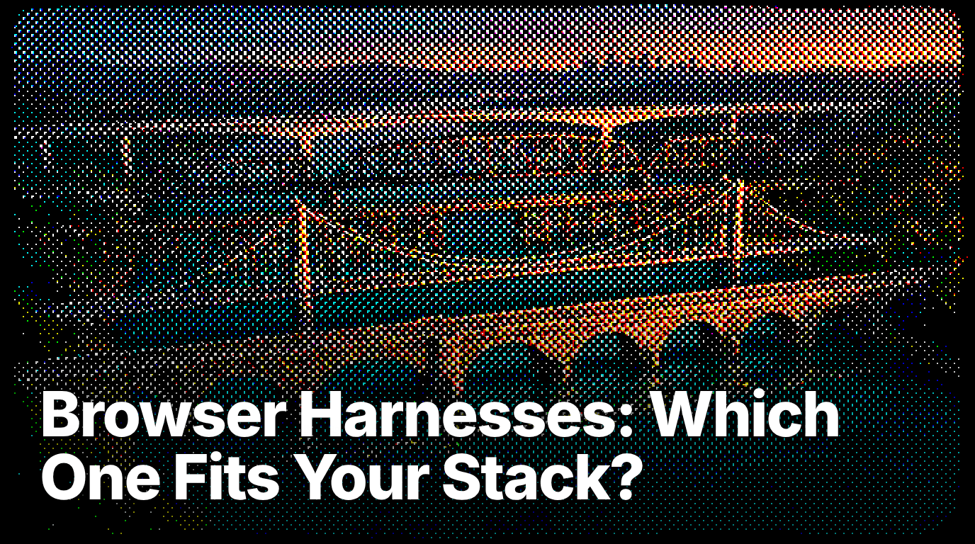 Browser harnesses compared: notte-cli, agent-browser, browser-harness, playwright-mcp