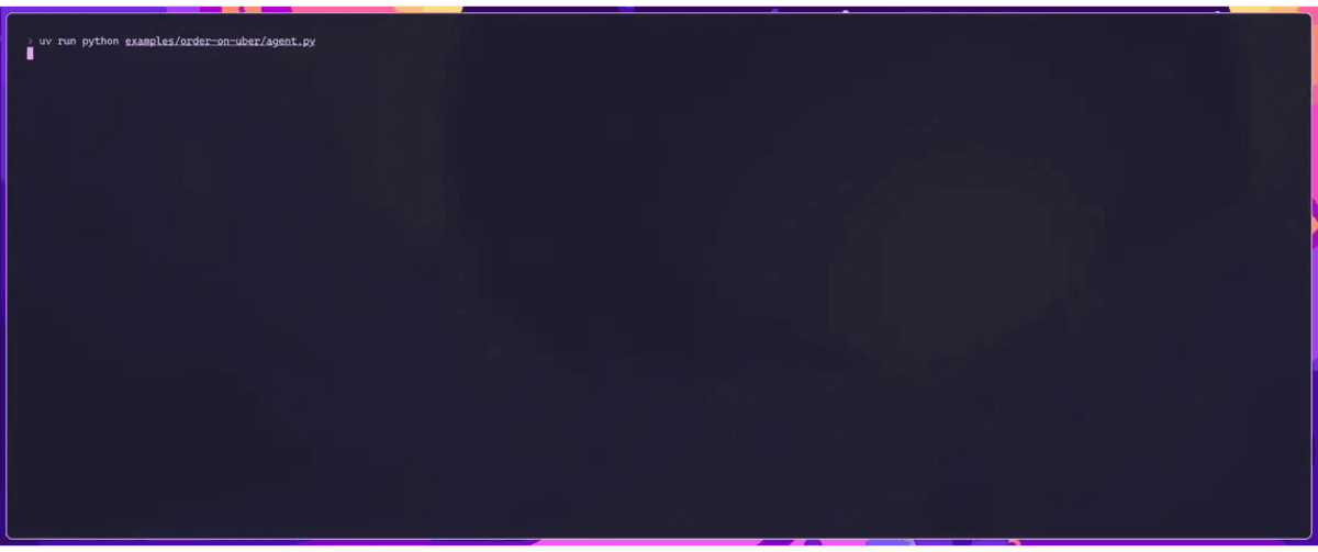 Uber eats ordering example